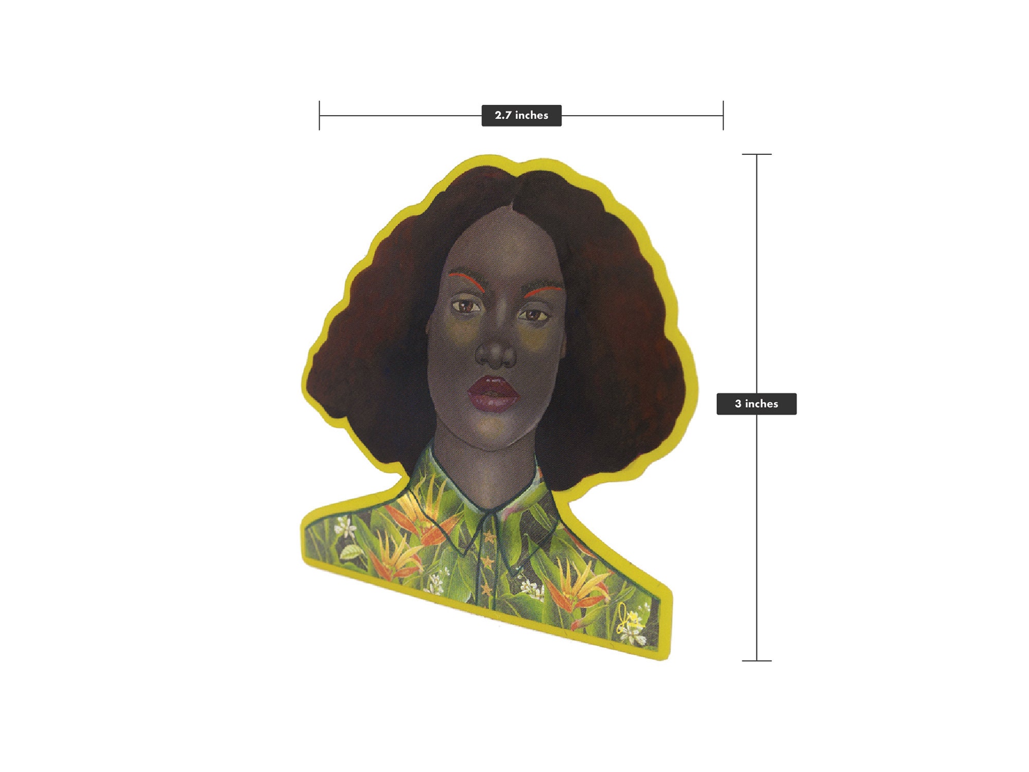 Art Sticker Black Woman Art Black Art Portrait 8 Sticker Etsy UK