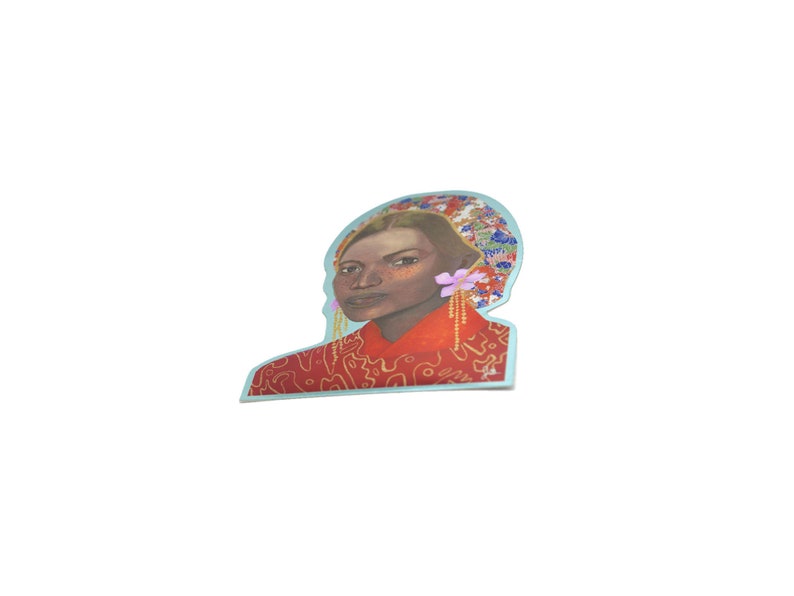 Art Sticker Black Woman Art Black Art Portrait 9 Sticker Portrait