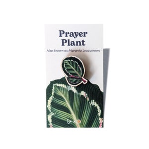 Prayer Plant Wooden Pin