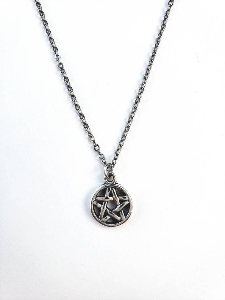 Pentagram Necklace Wiccan Jewelry Halloween Jewelry | Etsy