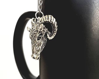 Gothic Goat Head Tea Infuser - Horror Fan - Ram Head - Loose Tea - Halloween - Mesh Tea Ball - Wiccan - Darkness