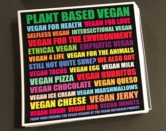 Vegan Vinyl Sticker suitable for Activism