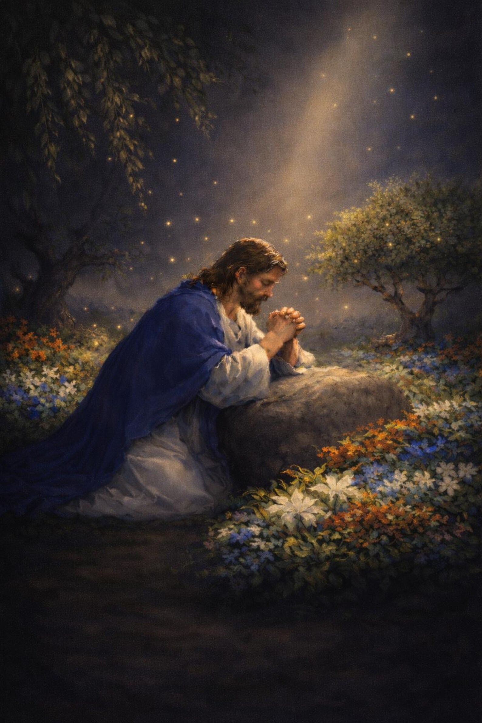 Jesus Praying in the Garden of Gethsemane-printable Christian Art - Etsy
