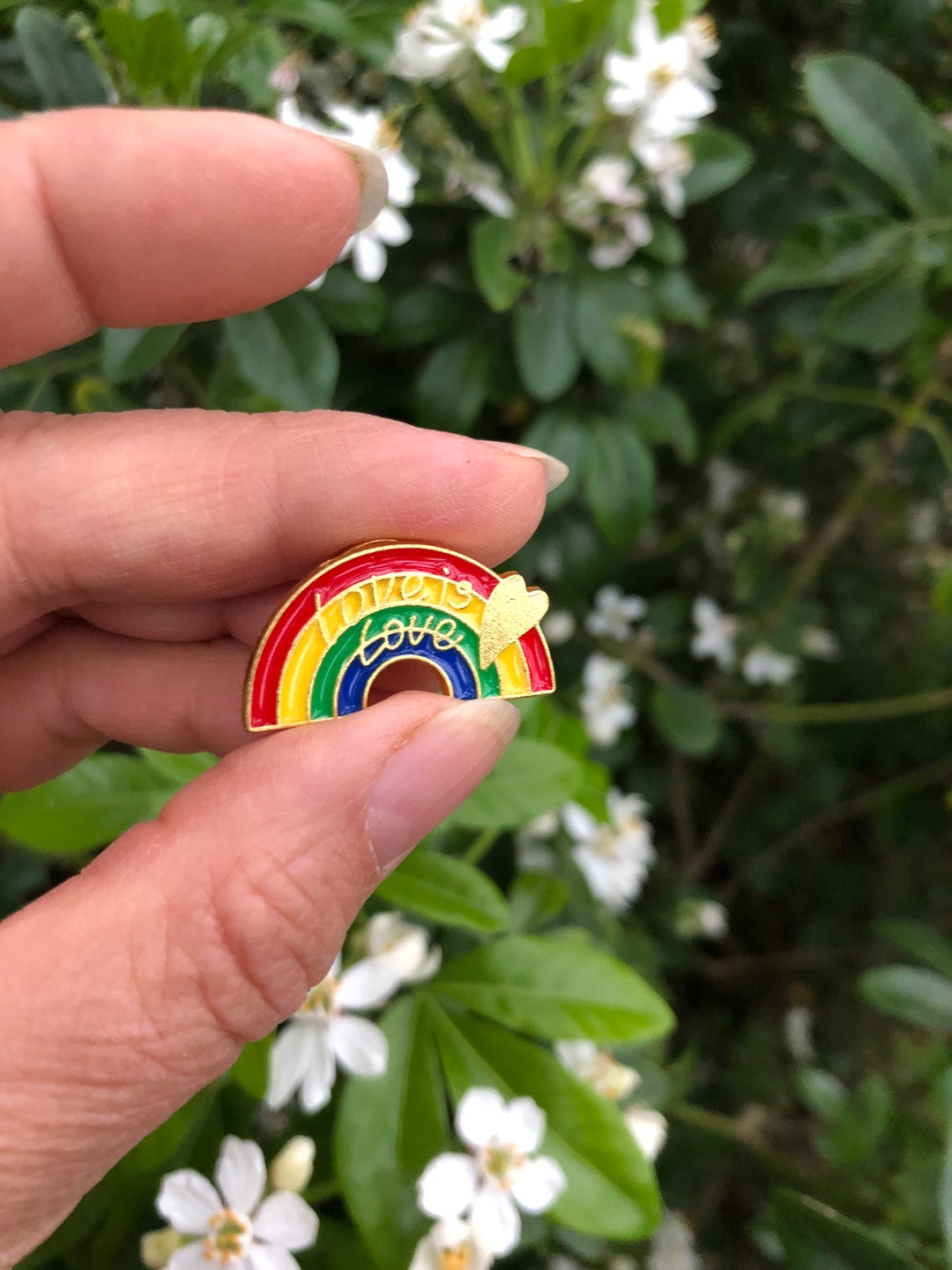 Gay Pride Rainbow LGBTQIA Pride Badge Pin Rainbow Queer Gay Support ...