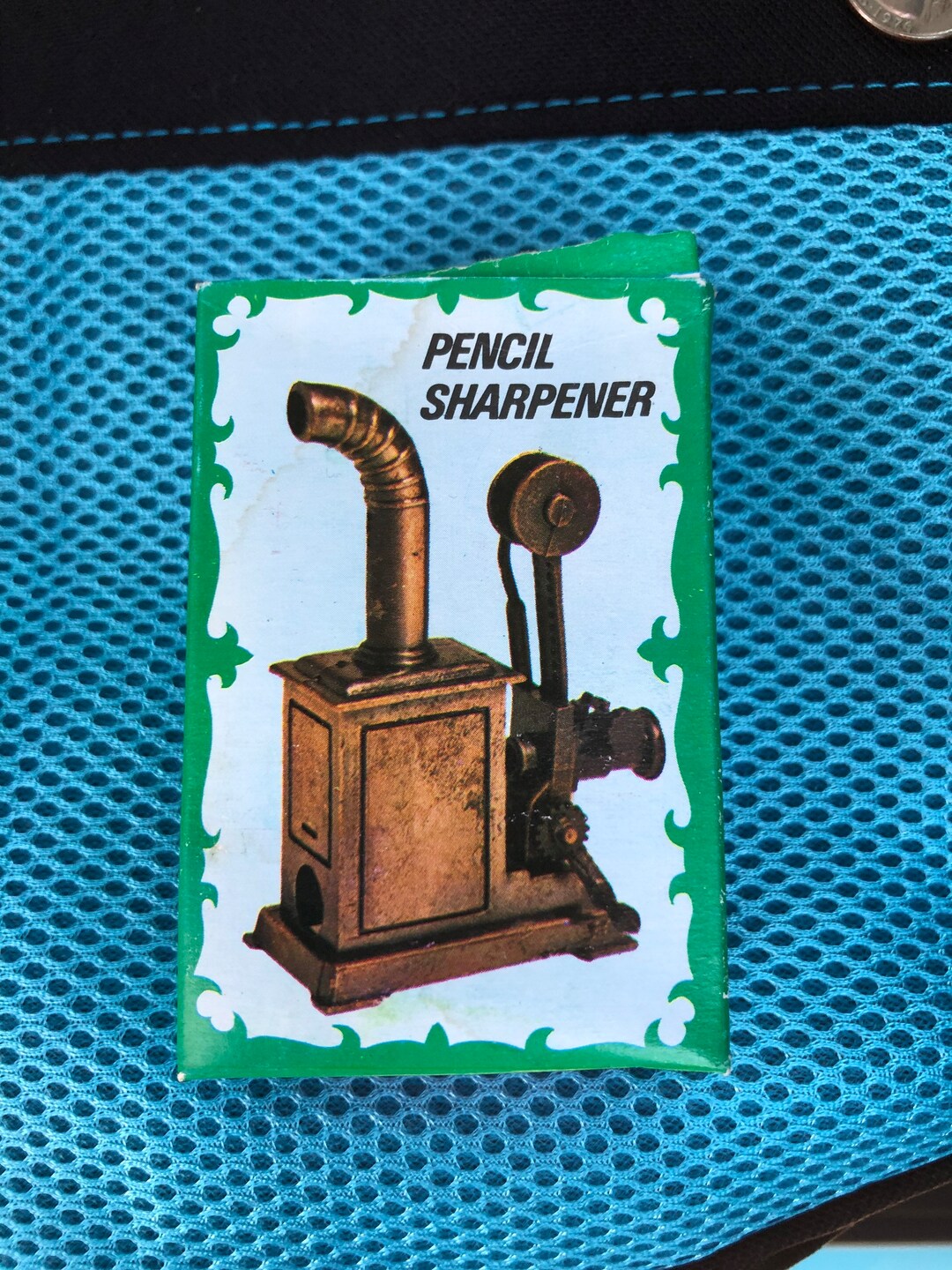 Vintage Pewter Die Cast Pencil Sharpener Movie Projector. Handle Moves