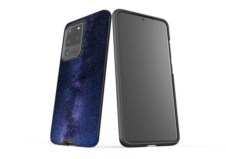 Capa roxa para celular Galaxy: Via Láctea no espaço sideral para iPhone e Samsung Galaxy. imagem 5
