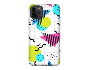 Memphis Style Phone Case, Retro 80s 90s Pop Art, Geometric Design, iPhone 8 Case, Samsung Galaxy S8, Mod Device Case, Graphic Pattern Case
