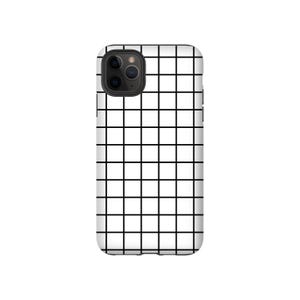 Black and White Grid Phone Case: Retro Checkerboard for iPhone, Samsung Galaxy