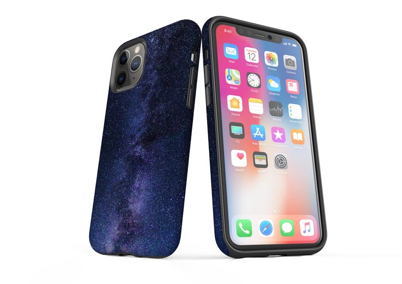 Capa roxa para celular Galaxy: Via Láctea no espaço sideral para iPhone e Samsung Galaxy. imagem 2