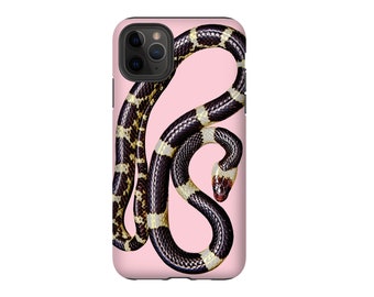 Snake Phone Case, iPhone, Samsung Galaxy, LG, Google Pixel Blush Pink Phone Case