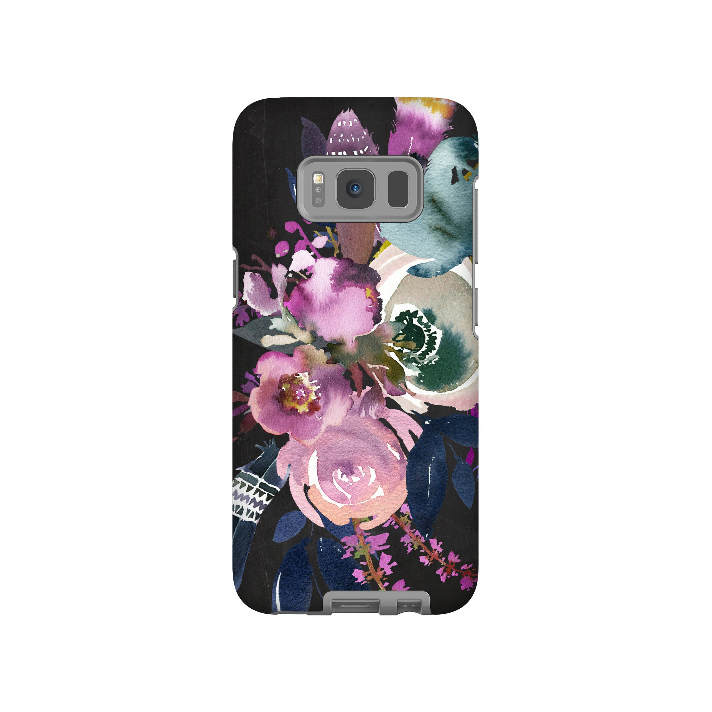 Flower Phone Case Boho Feather Rustic Chalkboard iPhone 8 | Etsy