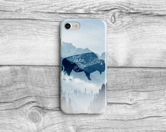 Leve-me para as Montanhas - Capa de Celular com Bisão: Presente para Amantes da Natureza e Viagens
