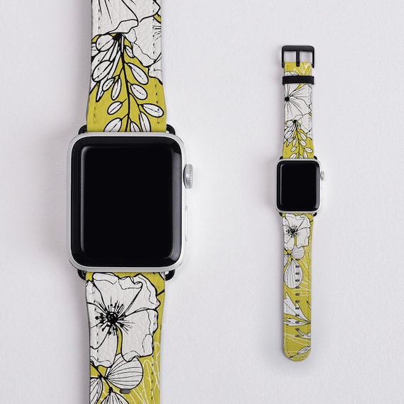 NEW Floral Botanical Apple Watch Band Twilight Bouquet Apple Watch Band | Dark Floral Print Strap  main image 2