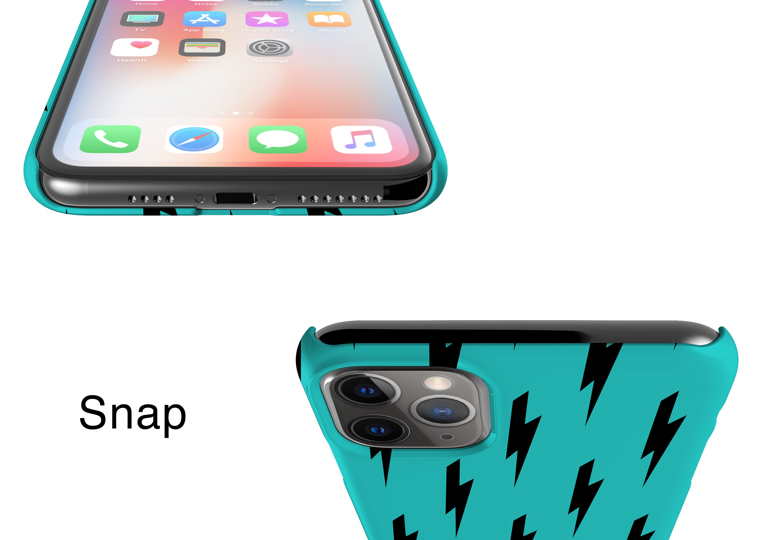 Lightning Bolt Phone Case Blue Iphone 6 7 8 X Case Galaxy S5 Etsy