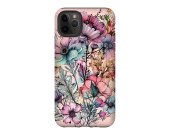 Watercolor Floral Phone Case: Pastel Flower Art