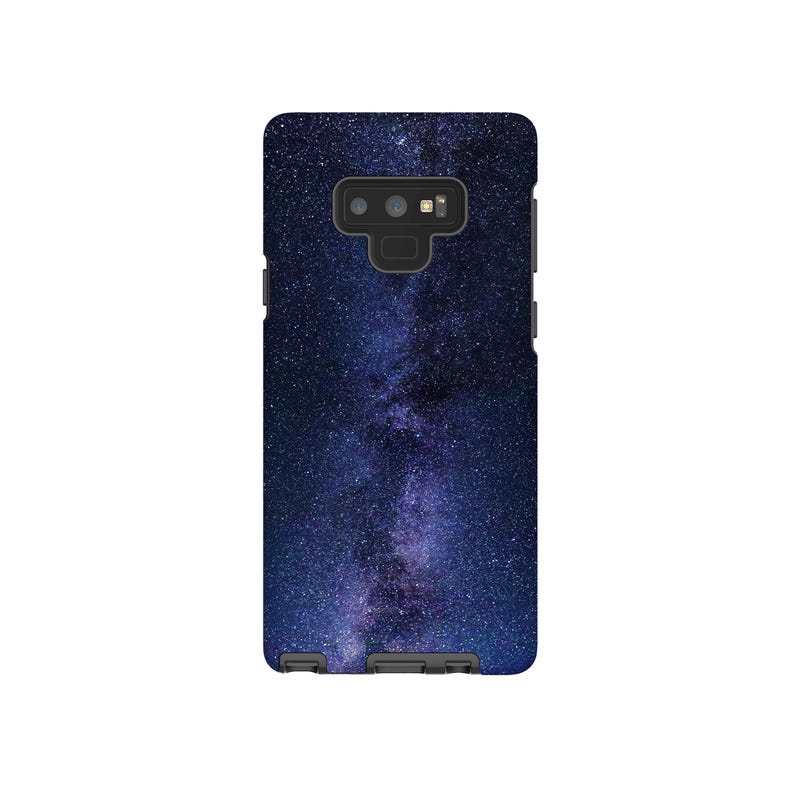 Capa roxa para celular Galaxy: Via Láctea no espaço sideral para iPhone e Samsung Galaxy. imagem 4