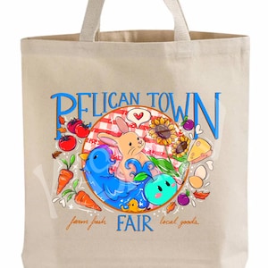 NOVITÀ! Borsa in tela con tema Farm Town Game