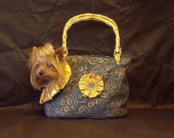 Dog Bag Dog Purse Pet Carrier Dog Bags and Totes Dog Carrier Dog Carrier Tote Bucket Bag Handmade Luxury Exclusive