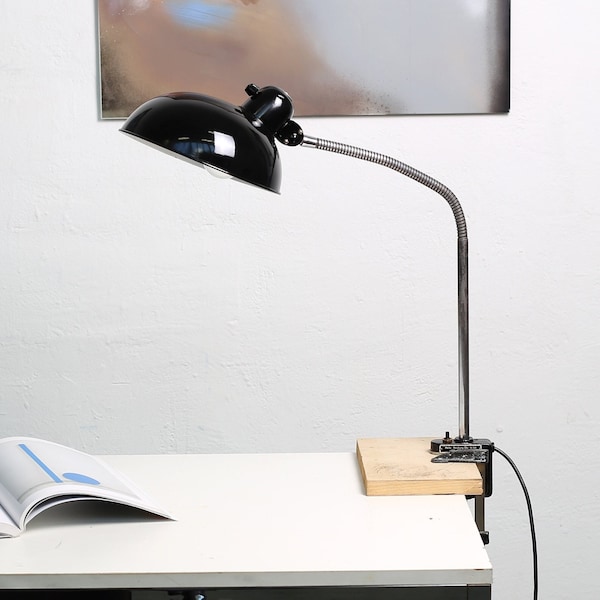 Helo Bauhaus Lamp Gooseneck Clamp Lamp - restored