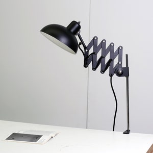 Rare HNB scissor lamp Bauhaus lamp with table holder - restored