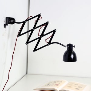 Large old Hala scissor lamp Bauhaus lamp rare - restored!