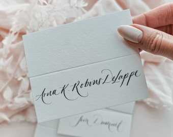Handwritten Calligraphy Place Names