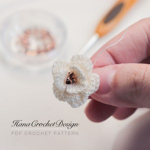 layered flower crochet pattern - layer flower earrings tutorial - pdf crochet pattern flower tutorial - pdf & how to - step by step tutorial
