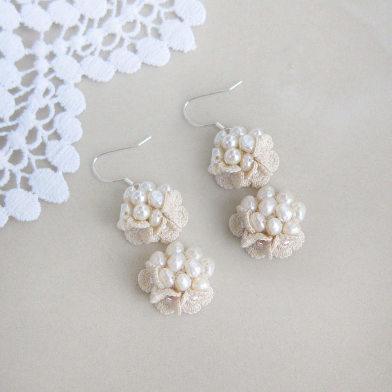 Flower Bridal Earring Crochet PDF Pattern PDF Tutorial | Etsy
