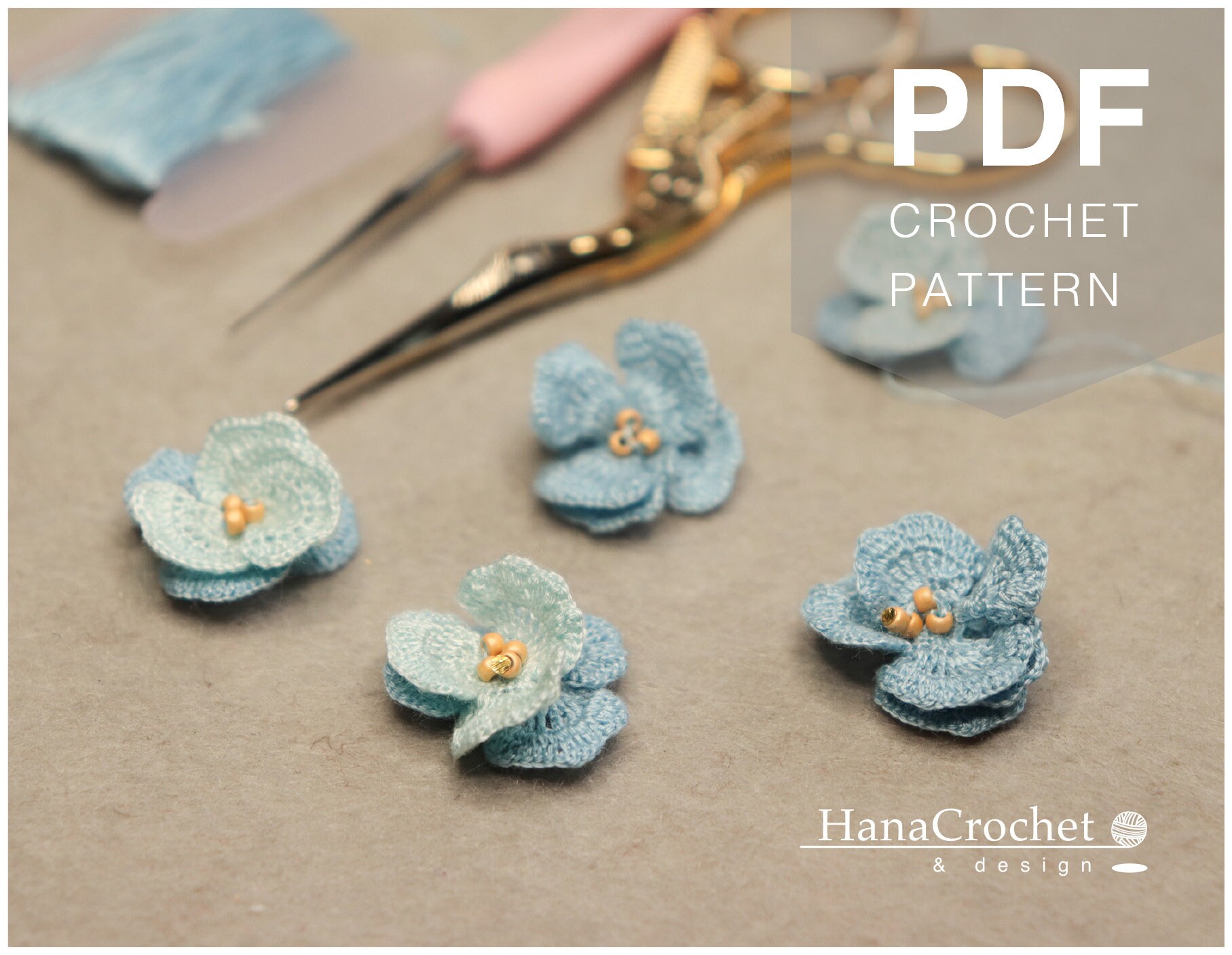 Crochet pattern flower choker PDF digital instant download, - Inspire Uplift
