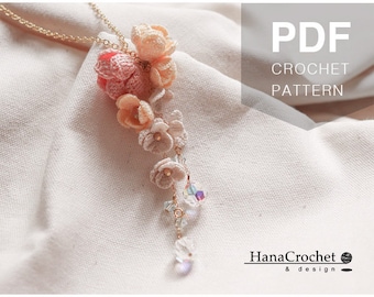 Crochet Flower Pendant Pattern – Miniature Dangle Jewelry (PDF Pattern)