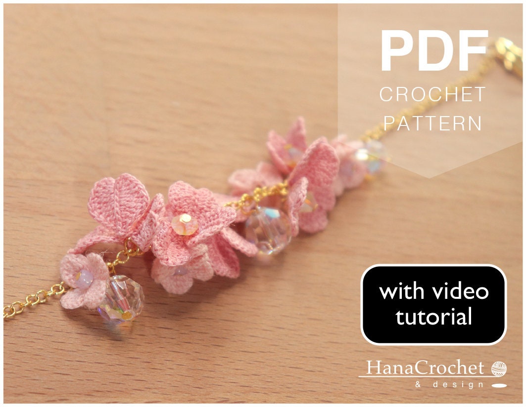 マイクロクロッシェフラワーブレスレットのチュートリアル - フラワー