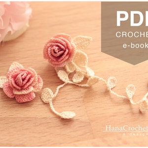 crochet jewelry e-book - 6 crochet jewelry design with diagram pattern - DIY crochet jewelry - learn how to micro crochet - crochet flower