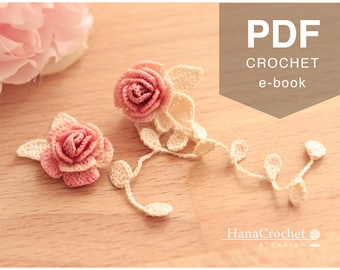 Häkelschmuck E-Book – 6 Micro Häkelblumen Designs (PDF Anleitung)