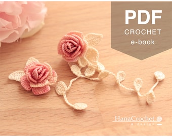 crochet jewelry e-book - 6 crochet jewelry design with diagram pattern - DIY crochet jewelry - learn how to micro crochet - crochet flower