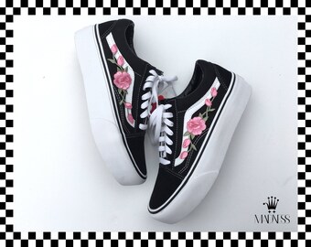 rose platform vans