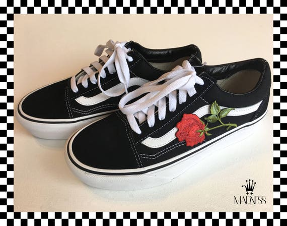 rose platform vans