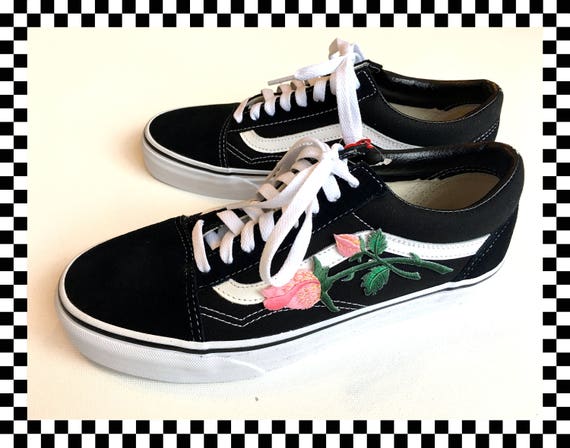 vans old skool floral patch