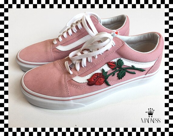 vans old skool floral patch