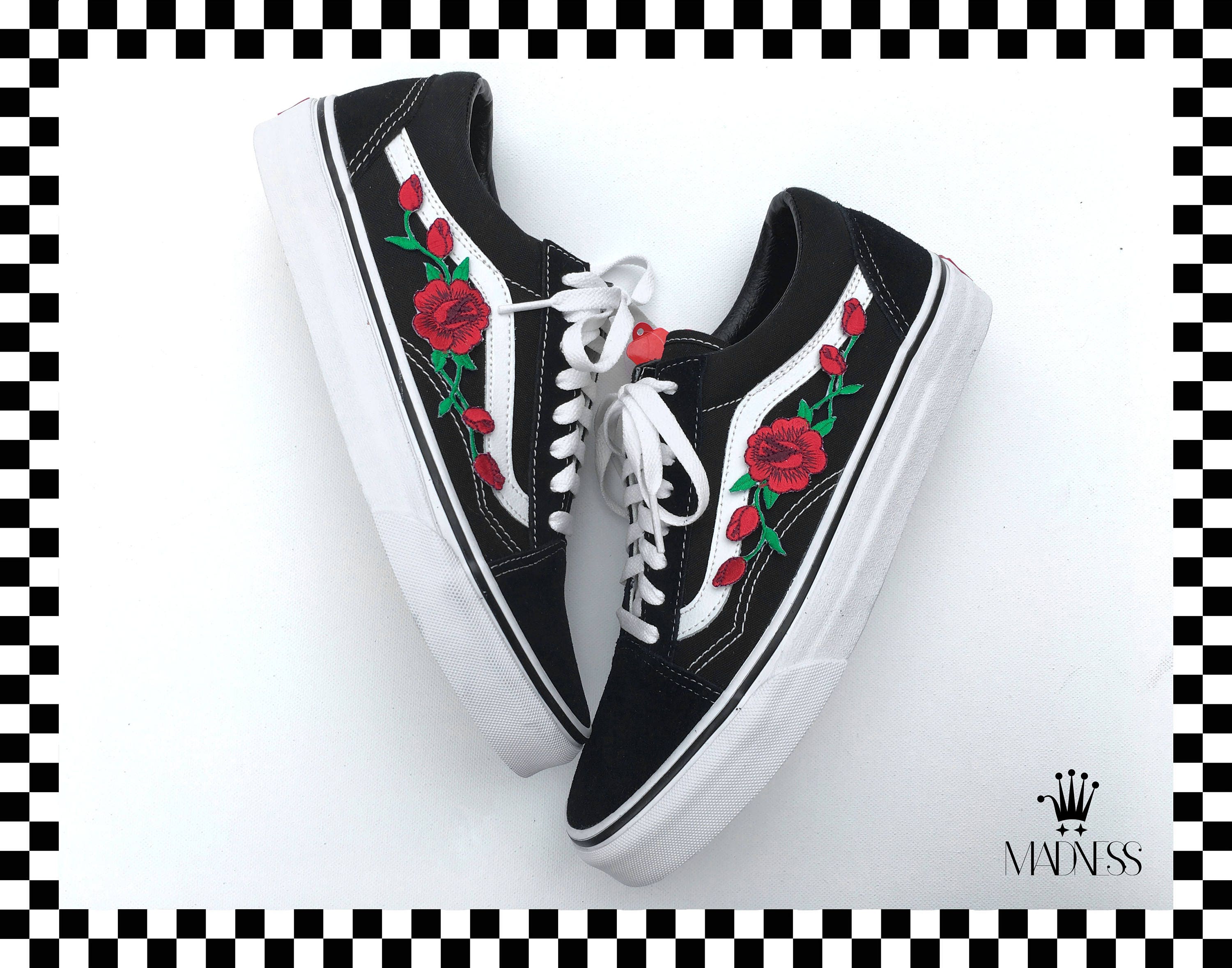 vans old skool floral patch