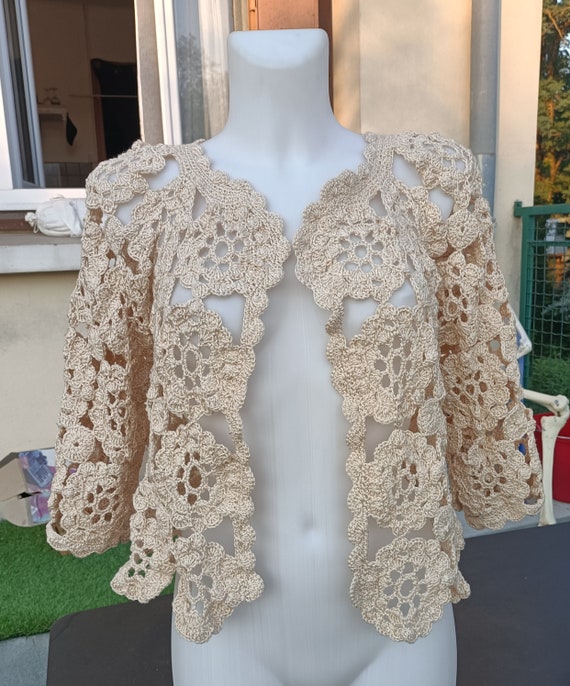 Crochet lace shop bolero pattern