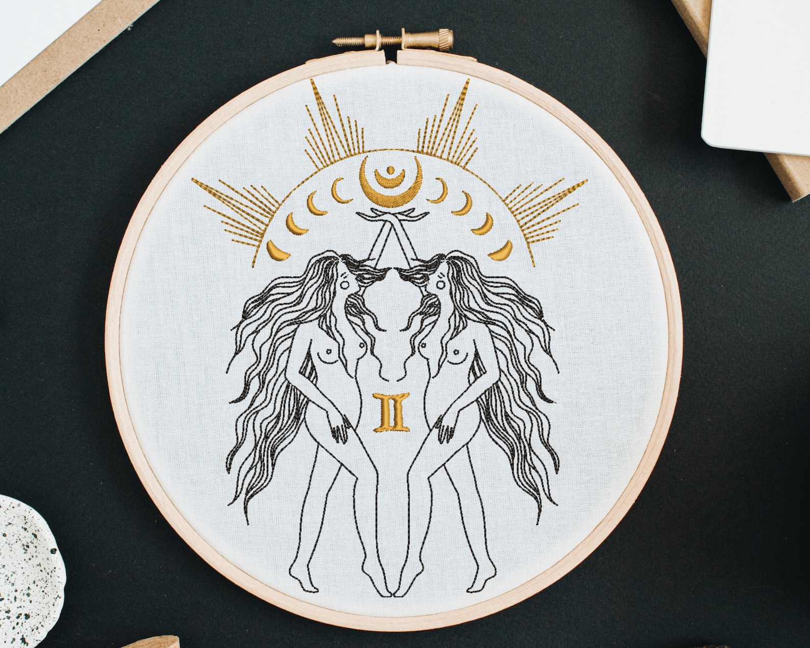 Gemini embroidery design for machine embroidery zodiac stars  etsy Gemini embroidery design for machine embroidery zodiac stars  etsy