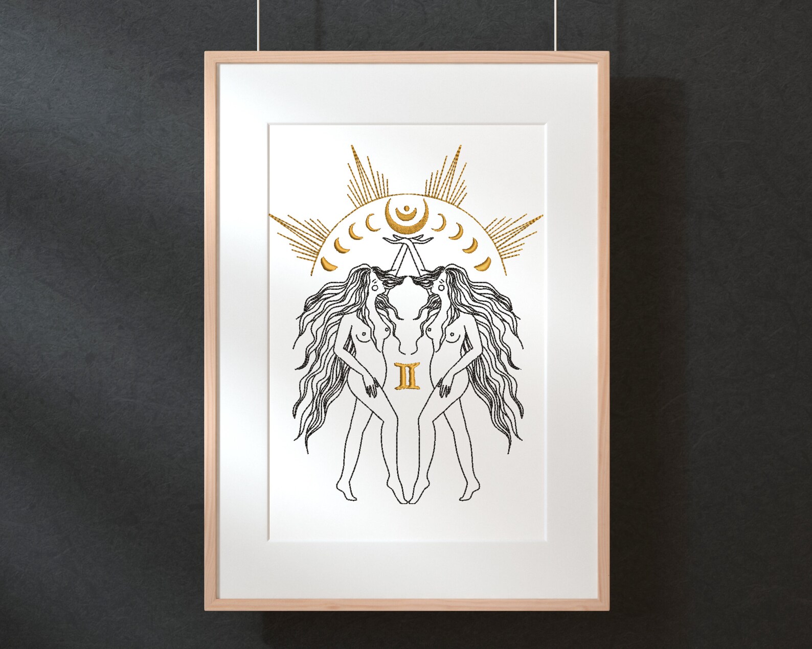 Gemini embroidery design for machine embroidery zodiac stars  etsy Gemini embroidery design for machine embroidery zodiac stars  etsy