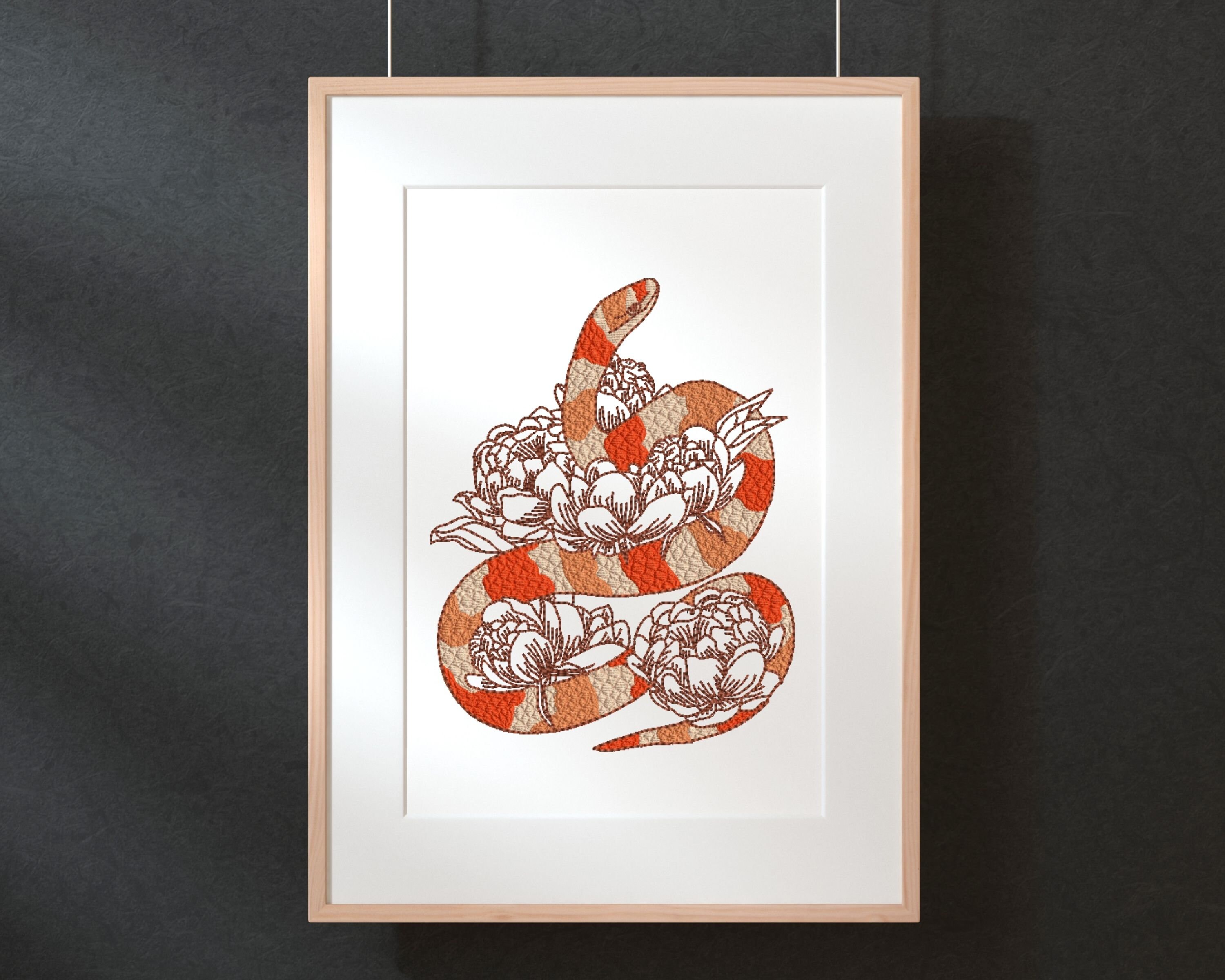 Snake machine embroidery design 3 sizes 9 formats including  etsy Snake machine embroidery design 3 sizes 9 formats including  etsy