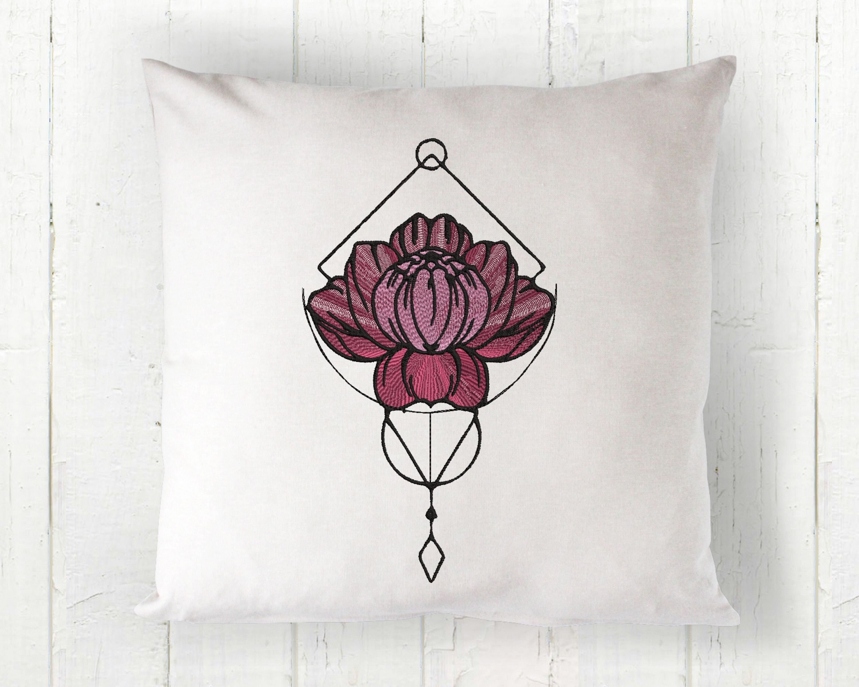 Machine Embroidery Geometric Flower Design Sacred Geometry Etsy Hong Kong