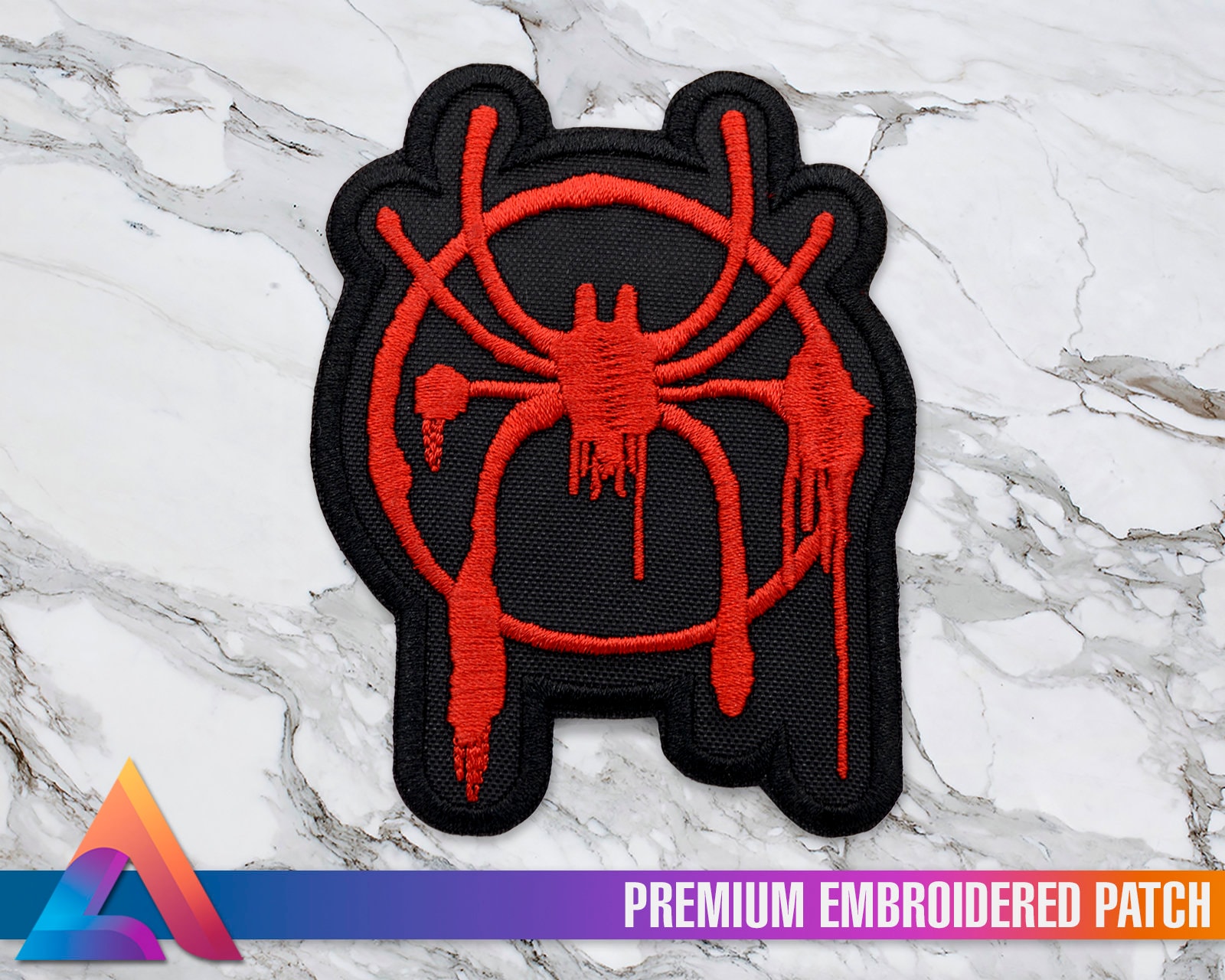Miles Morales Chest Spider-man Embroidered Patch, Graffiti Emblem
