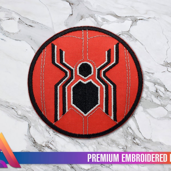 Spider-Man Movie Far From Home Chest Logo Embroidered Patch, Iron- On, Patches, Pins, Costume, Cosplay, Marvel, The Avengers, Mysterio