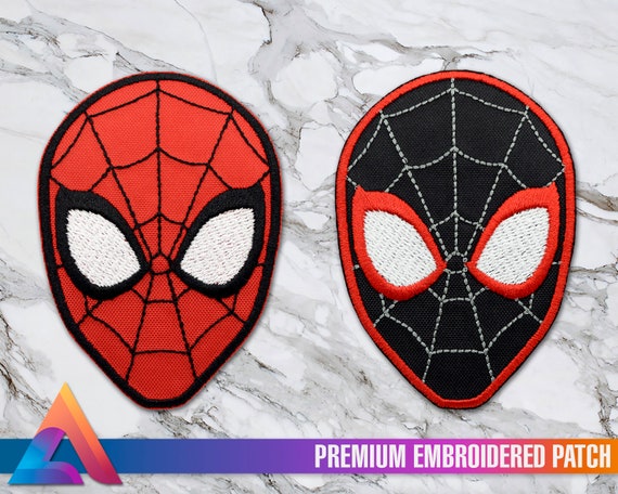 Spider-man Head Mask Embroidered Patch, Cosplay (iron-on or Hook