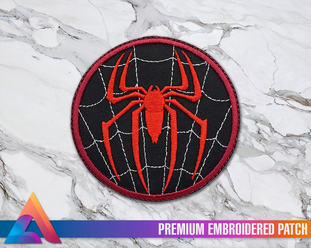 その他 spider-man VCP-02 MILES MORALES PATCH Miles Morales Spider-man Chest Logo Embroidered Patch, (iron-on or