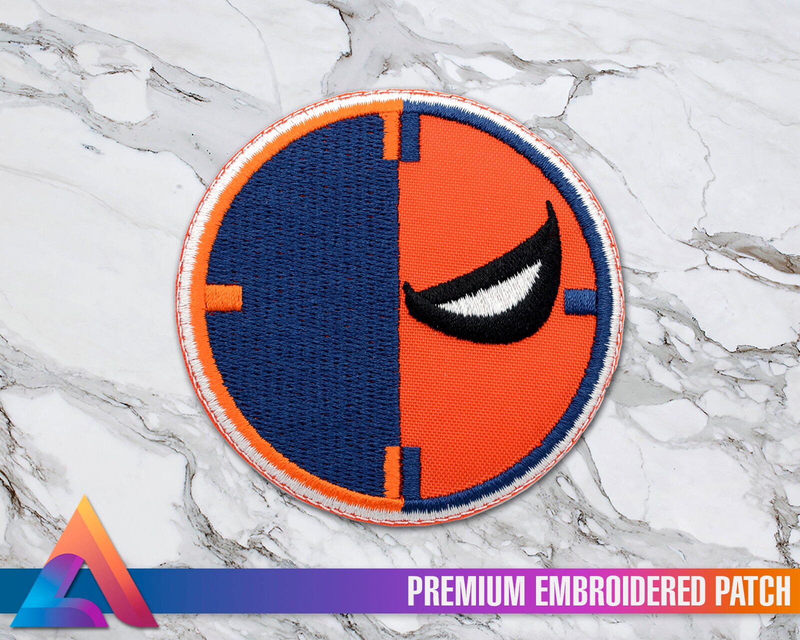 Deathstroke Emblem Logo Iron On Embroidered Patch Custom Etsy