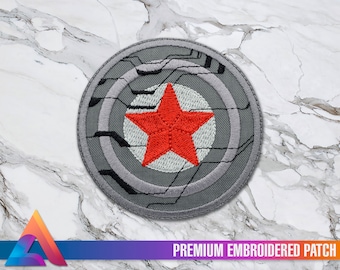 Winter Solider, Bucky Barnes, Arm Emblem Iron-On Embroidered Patch, Custom Patches, Pins, Vinyl, Sticker, Captain America, Avengers, WS02